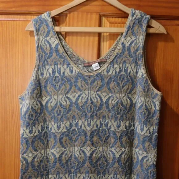 Peruvian Connection Patterned Maxi Dress in Blue and Gold - Picture 6 of 12